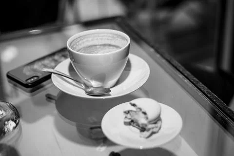 A cup of half-drunk coffee Stock Photos