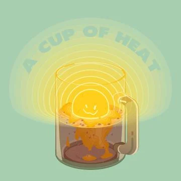 The cup of heat. Illustrazione stock