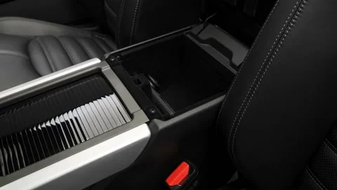 Cup holder close up  2017 Land Rover Range Rover Evoque Convertible HSE Dynamic Stock Footage 159935918