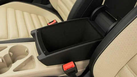 Cup holder close up in car interior  2016 Volkswagen CC R-Line 2.0T Stock Footage 159854159