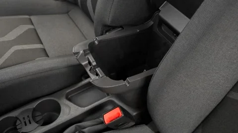 Cup holder close up in car interior  2016 Ford Transit Connect Van XLT Stock Footage 159858243