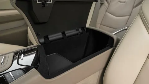 Cup holder close up in car interior  2016 Cadillac ELR Stock Footage 159890038
