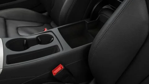 Cup holder close up in car interior  2017 Audi A5 Sport 2.0 TFSI Stock Footage 159916810