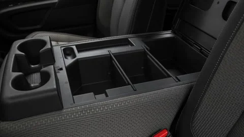 Cup holder close up in car interior  2017 Nissan Titan S Stock Footage 159923909