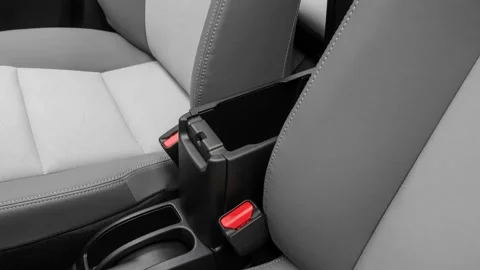 Cup holder close up in car interior  2017 Toyota Prius C Four Stock Footage 159934115