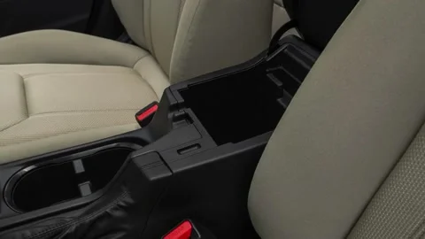 Cup holder close up in car interior  2018 Subaru Impreza 2.0i Premium EyeSight Stock Footage 159962559