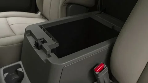 Cup holder close up in car interior  2018 Nissan NV Passenger SL Stock Footage 160004340