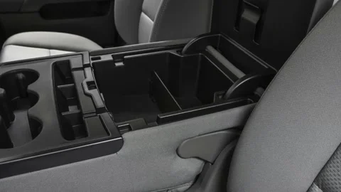 Cup holder close up in car interior  2019 GMC Sierra 1500 Limited SE Stock Footage 160021399