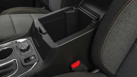 Cup holder close up in car interior  2019 Chevrolet Traverse LS Stock Footage 160022782