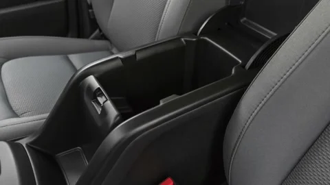 Cup holder close up in car interior  2019 Chevrolet Colorado WT Video stock 160023610