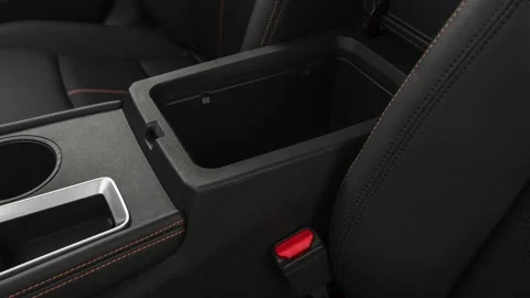 Cup holder close up in car interior  2019 Nissan Altima 2.5 SR Video stock 160072014