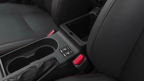 Cup holder close up in car interior  2020 Subaru WRX Limited Stock Footage 160080959