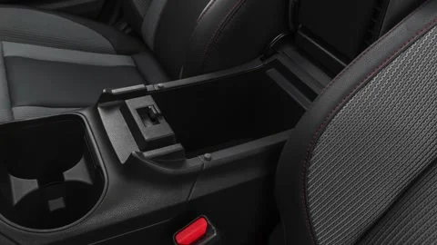 Cup holder close up in car interior  2020 Subaru Legacy 2.5i Sport Video stock 160082088
