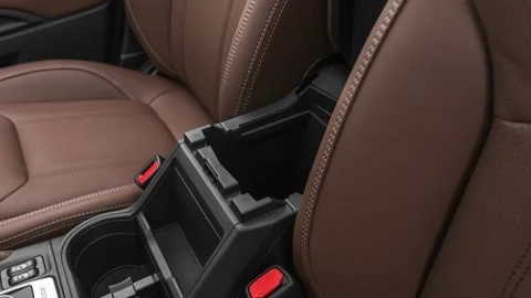 Cup holder close up in car interior  2020 Subaru Forester 2.5i Touring Stock Footage 160090627