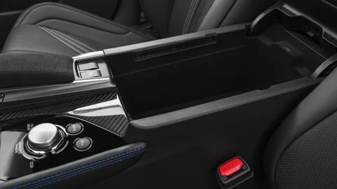 Cup holder close up in car interior  2020 Lexus GS F SLE Stock Footage 160111008
