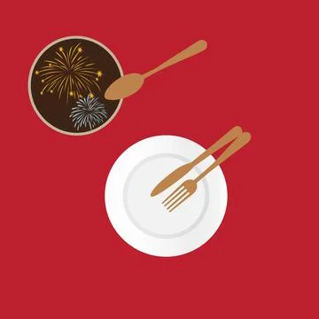 Cup holder fireworks Stock Illustration