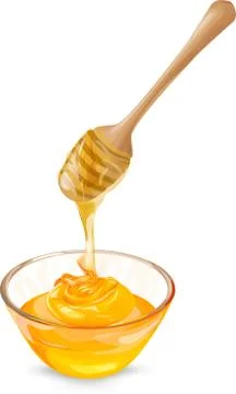 Cup of honey Bee vector concept Stock Illustration