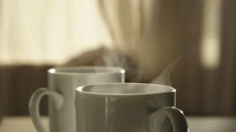 Cup with hot beverage Stock Footage 56419436