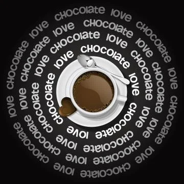 Cup of hot chocolate Stock Illustration
