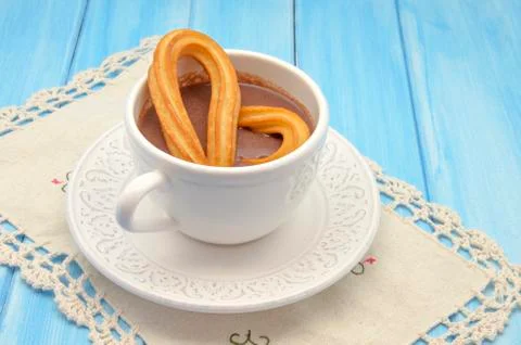Cup of hot chocolate Stock Photos