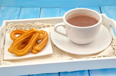 Cup of hot chocolate Stock Photos