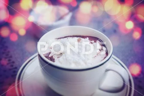 A cup of hot chocolate Stock Photos