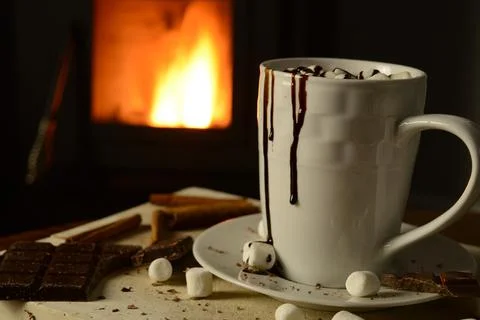 Cup Of Hot Chocolate Stock Photos