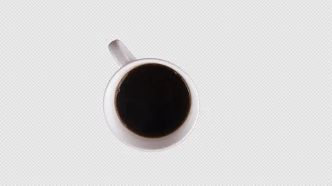 Cup of hot coffee (alpha channel) Video stock 242230450