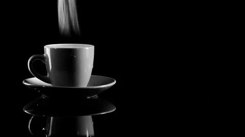 Cup of hot coffee Stock Footage 125522580