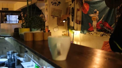 A cup of hot coffee Stock Footage 170661974