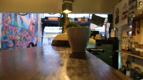 A cup of hot coffee Stock Footage 170662031