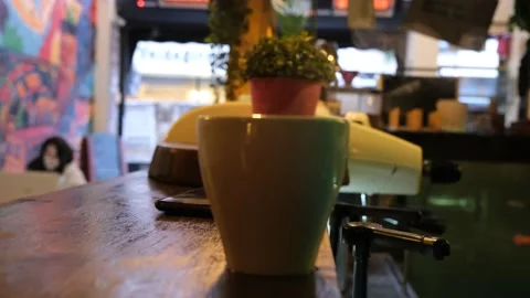 A cup of hot coffee Stock Footage 170662068