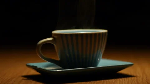 Cup Of Hot Coffee Stock Footage 221649015