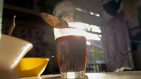 A cup of hot coffee 스톡 동영상 311935589