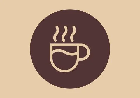 A cup of hot coffee icon Stock Illustration