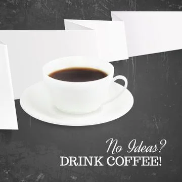 Cup of hot coffee. Stock Illustration