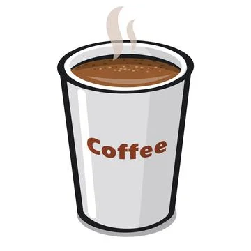 Cup of hot coffee Stock Illustration