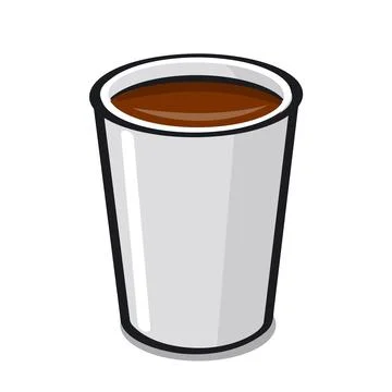Cup of hot coffee Stock Illustration