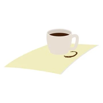 Cup of hot coffee Stock Illustration