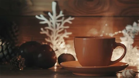 Cup of Hot Coffee or Tea Stock-Footage 69181659