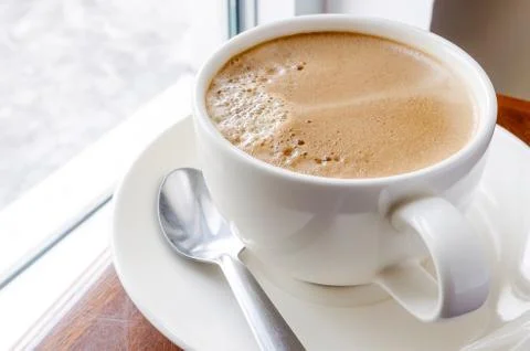 Cup of hot coffee Stock Photos