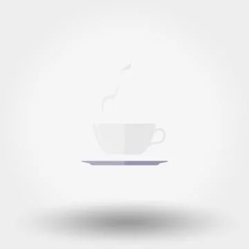Cup with a hot drink. Icon Stock Illustration