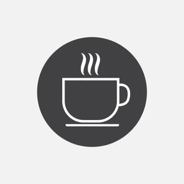 Cup with hot drink icon Stock Illustration