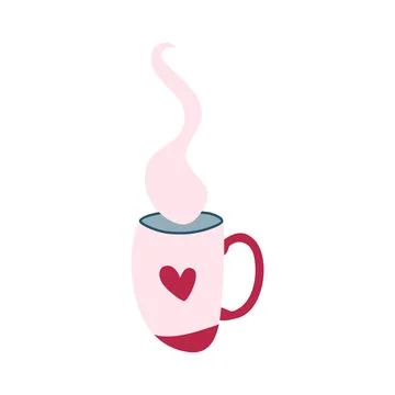 Cup of hot drink Stock Illustration