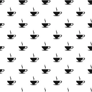 Cup of hot drink pattern, simple style 스톡 일러스트