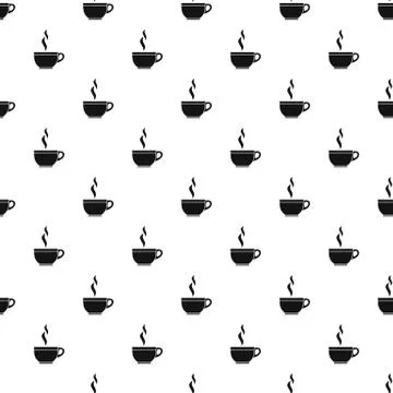 Cup of hot drink pattern, simple style 스톡 일러스트
