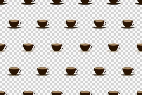 Cup of hot drink pattern. Simple illustration of cup of hot drink vector pa.. イラスト素材