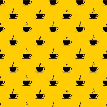 Cup of hot drink pattern vector Stock Illustration