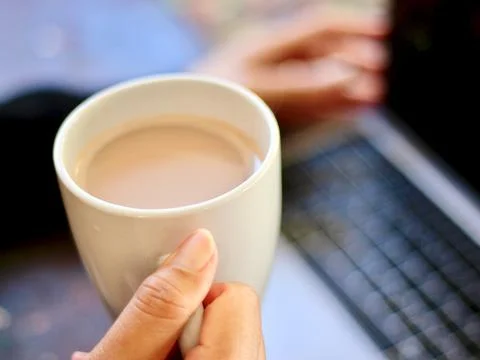 A cup of hot drink Stock Photos