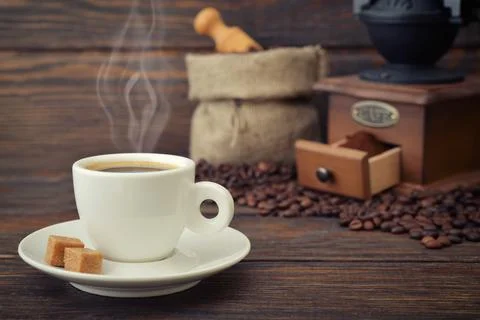 Cup of hot espresso Stock-Fotos